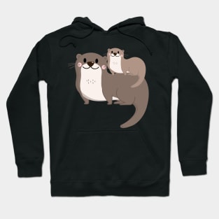 Significant Otters - Otters Mom Holding Each Other Hoodie